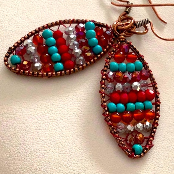 Jewelry - Colorful Copper Earrings.